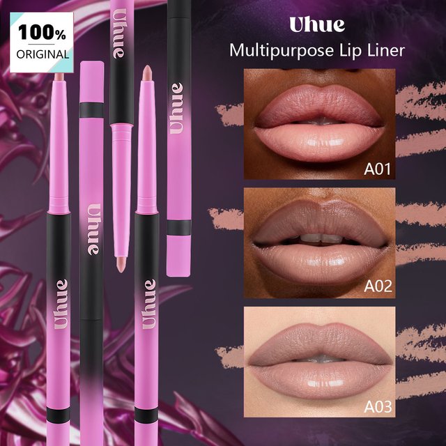 Uhue Multipurpose Lip Liner, Creamy & Easy Application, Precise Lip Contouring, Prevents Lipstick Bleeding,Long Hold,Even Coat