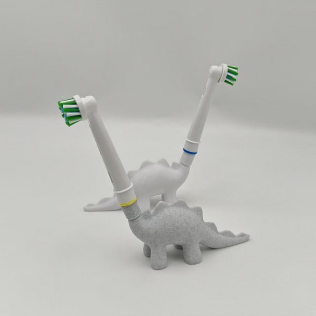 Cute Dinosaur Electric Toothbrush Holder with Stand - Compatible with Oral-B Electric Toothbrushes, No Power Required