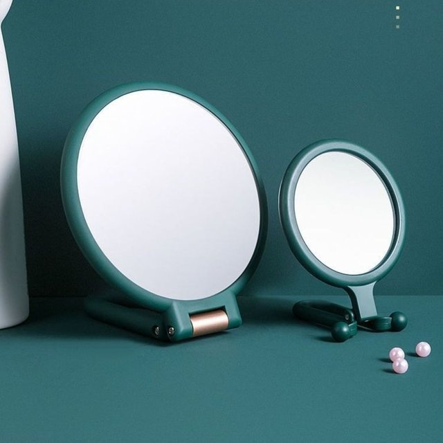 Cute 5/10/15x Handheld Mirror Adjustable Rotation Makeup Mirror Double Sided Folding with Handle Magnifying Mirror