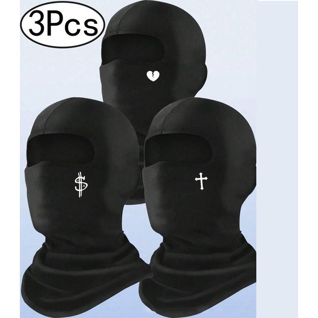 Musion Balaclava Hat Set Face Mask Breathable Original Printed Sweat Absorbing Sunscreen Riding Hat Riding, Hiking, Motorcycle