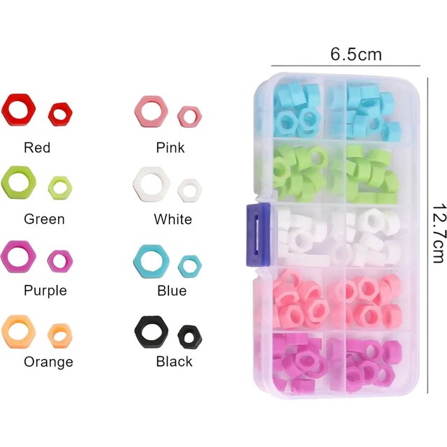 100Pcs Dental Color Silicone Code Ring 4/6mm Identification Circle Orthodontic Instrument Autoclavable 134°C Oral Care Material