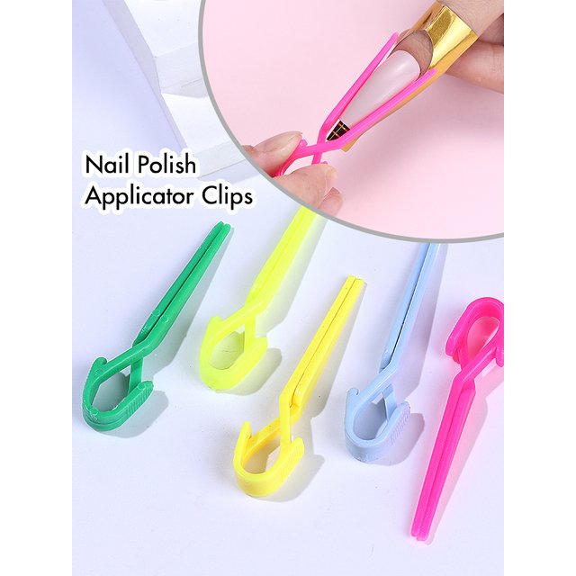 20pcs Anti-Spill Nail Polish Applicator Clips Positioning Cross Fingernails Auxiliary Tools Phototherapy Care Manicure Accessory