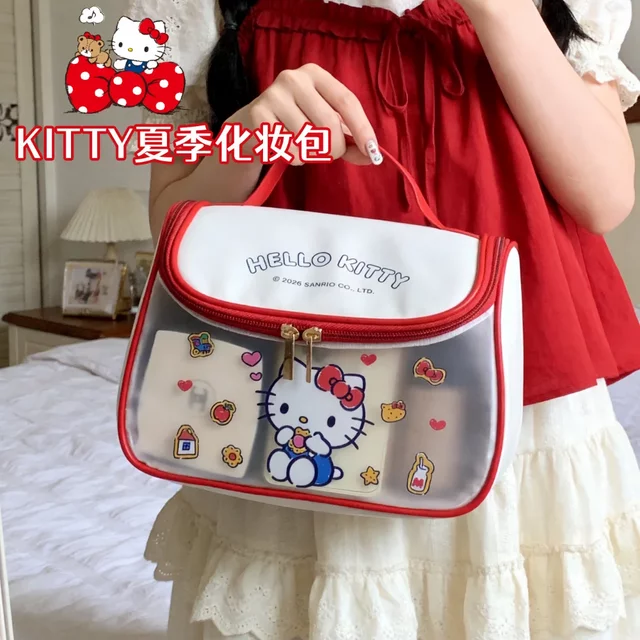 Sanrio Hello Kitty waterproof cosmetic storage bag large capacity thickened toiletry bag storage bag portable cosmetic bag