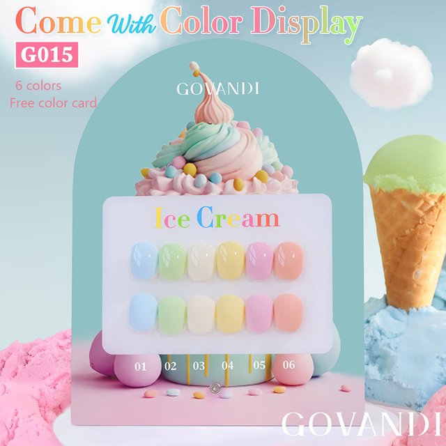 Candy Macaroon Nail Polish Set With Color Sample Gellak Varnishes SoakOff UV Gel Polish For Nail Salon Manicure Whole Set 15ml