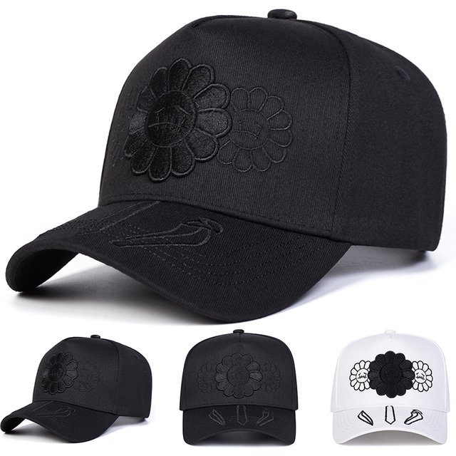 Unisex Sunflower Embroidery Baseball Caps Spring Autumn Outdoor Adjustable Casual Hats Sunscreen Hat Sports Cap