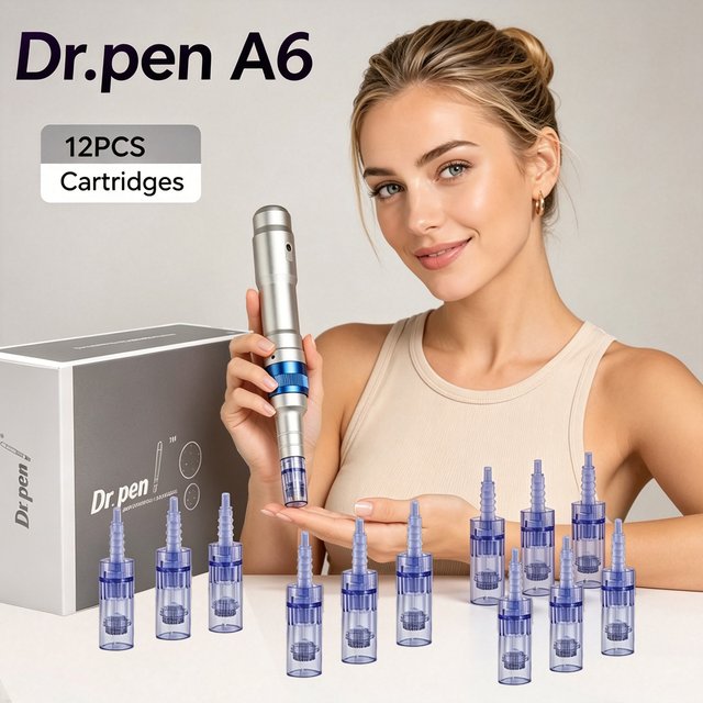 Original Dr Pen A6 Microneedling Pen Wireless Derma Pen With 12PCS Cartridges Needles Meso Tattoo Mesotherapy Skin Care