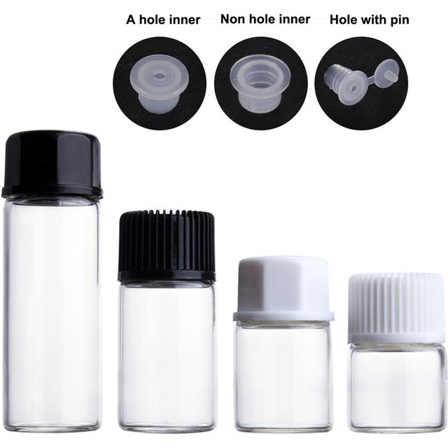 Lot de 10 flacons compte-gouttes mini transparents vides de 1/2/3/5/10 ml pour huiles essentielles, parfums et échantillons d'aromathérapie avec réducteur d'orifice