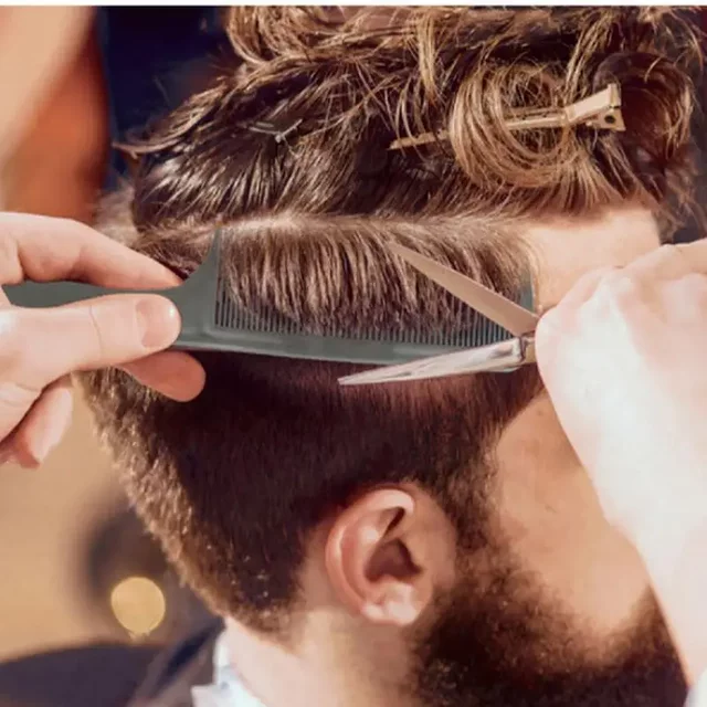 Professional Hair Clipper Cutting Comb Curved Barber Flat Top Anti-static dressing Brush
