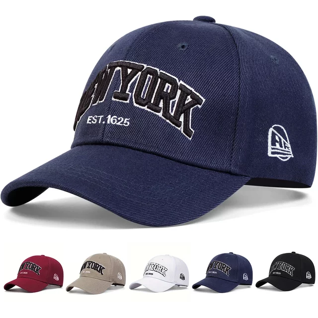 Unisex NewYork Letter Embroidery Baseball Caps Spring and Autumn Outdoor Adjustable Casual Hats Sunscreen Hat Sports Golf Cap