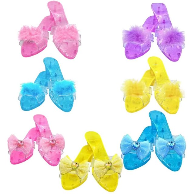 Jeux de simulation de maison de jeu de rôle, chaussures de princesse en cristal pour la scène, mascarade, occasions spéciales, décorateurs, maquillage pour enfants
