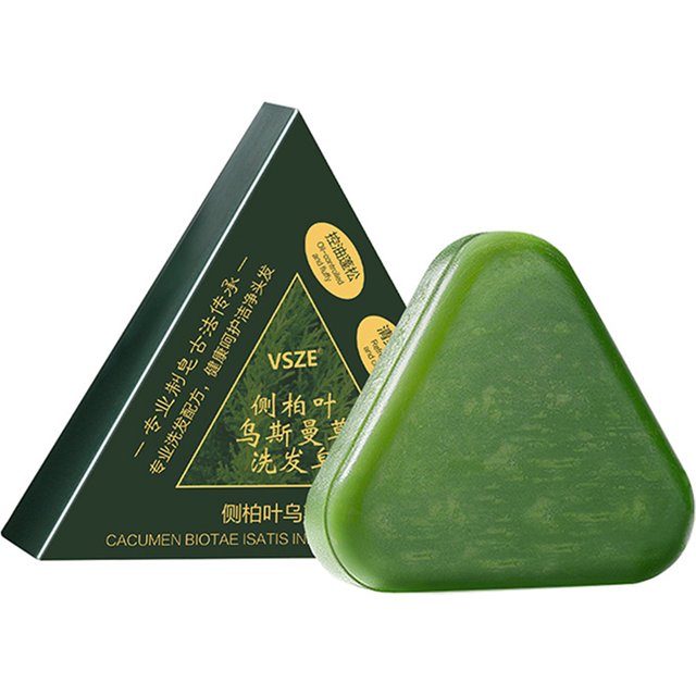Natural Herbal Shampoo Soap Usman Grass & Platycladus Handmade Soap Hair Nourishing Oil Control Refreshing Fluffy And Soothing