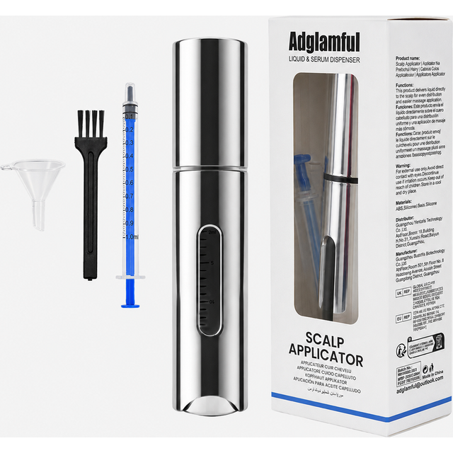 4-in-1 Roller-Ball-Kamm für die Kopfhaut mit Minoxidil- und ätherischen Öl-Applikator, Massage- und Haarpflege-Set für Zuhause und Salon
