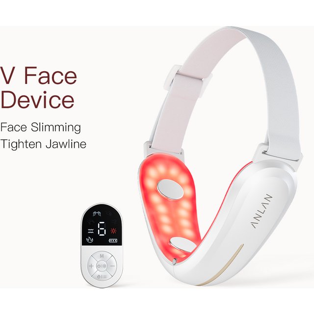 ANLAN V-Face Lifting Beauty Device 4-pole Double Chin Remove Microcurrent Facial Slimming Red/Blue Light Skincare Massager