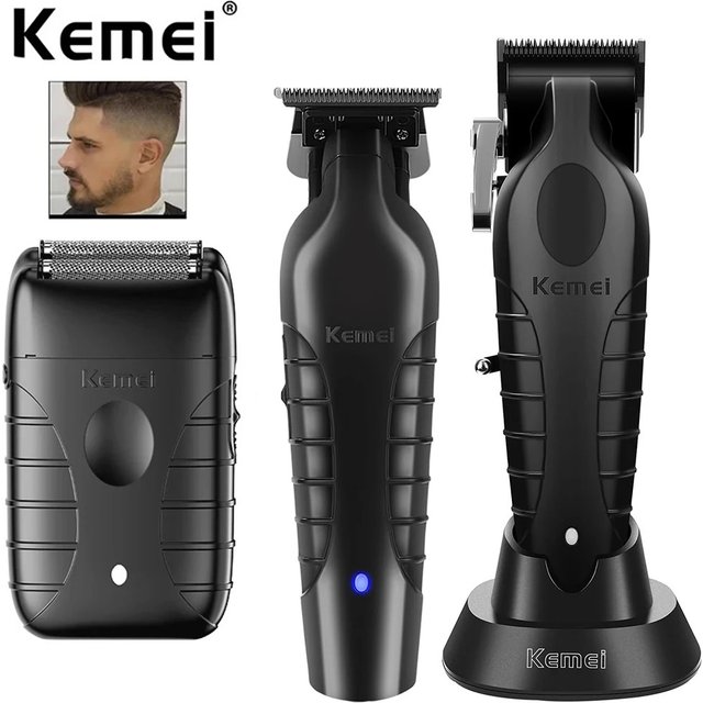 Kemei 2299 2296 T95 Professional Hair Clipper Cordless Trimmer Electric Foil Shaver Men Rechargeable Finish Hair Cutting Machine
