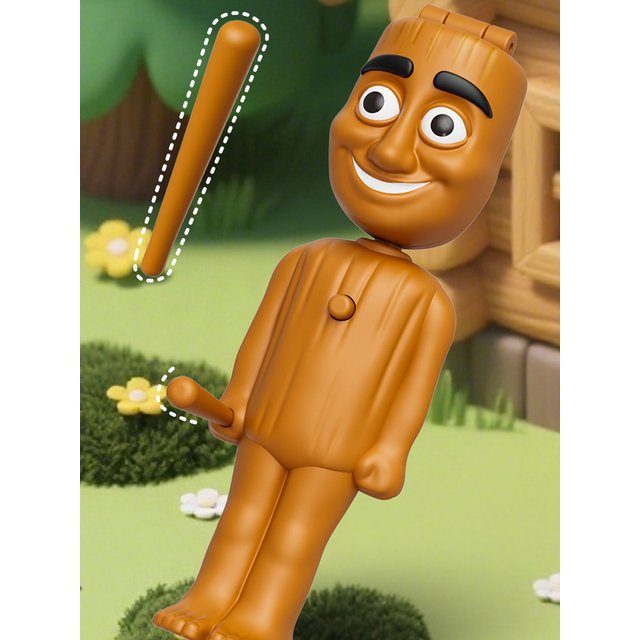 Brainrot Tung Sahur Kids Toothbrush Cartoon Funny Tun Tung Sahur Figures Teeth Brush Protable Travel Toothbrush for Children