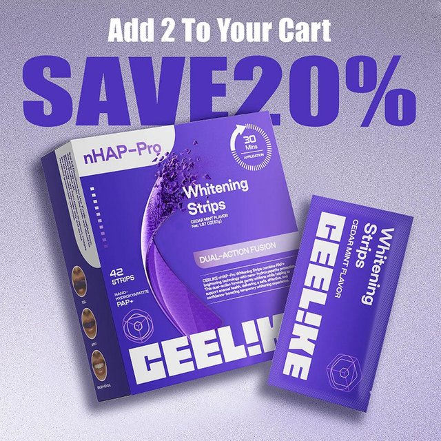 CEELIKE NHAP-Pro Whitening Strips Cedar Mint Deep Cleaning Purple Teeth Whitening Strips PAP+ Nano-hydroxyapatite Teeth Care Set