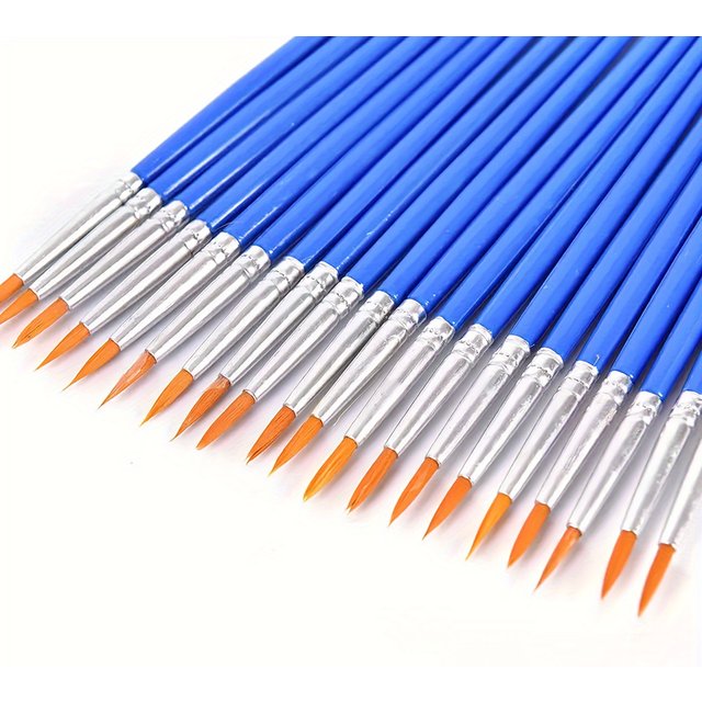 DIY Graffiti Pointed Pens Acrylic Paint Brushes Watercolor Blue Rod Yellow Hair Brushes for Art Supplies