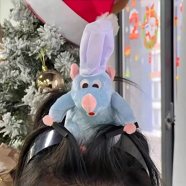 Ratatouille Mauskopf-Haarband, Capybara Lustiges Plüsch-Haarreif, Halloween-Deko, Capibara Damen-Haarband, Make-up-Kopfschmuck, Haarspange
