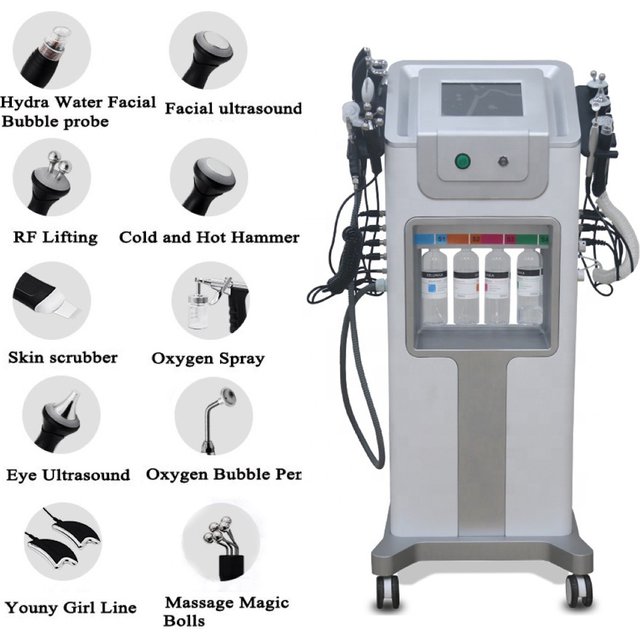 New 10 in 1 Hydro Dermabrasion Facial Machine Aqua Peeling Deep Cleaning Skin Rejuvenation Skin Scrubber Skin Care SPA Device