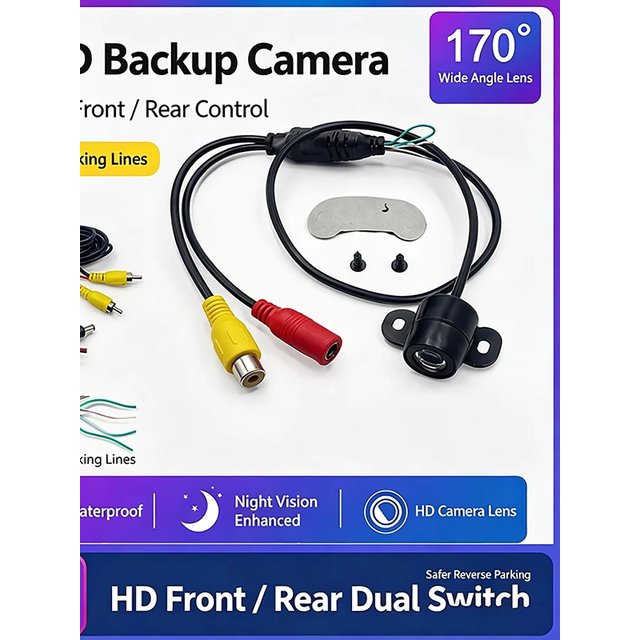 Butterfly Style HD Car Front and Rear Reversing Camera CVBS Signal Waterproof and Sunscreen Universal Vehicle Camera