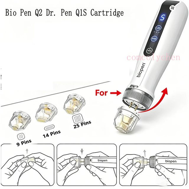 10pcs Original Dr. Pen Q1S EMS Microneedling Cartridge Individual Pack Bio Pen Q2 Beauty Consumable Skin Care 0.25mm