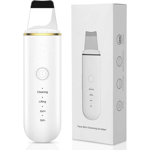 Ultrasonic Skin Scrubber Vibration Face Spatula Blackhead Remover Shovel Clean Cavitation Peeling Facial Lifting Skin Care Tools