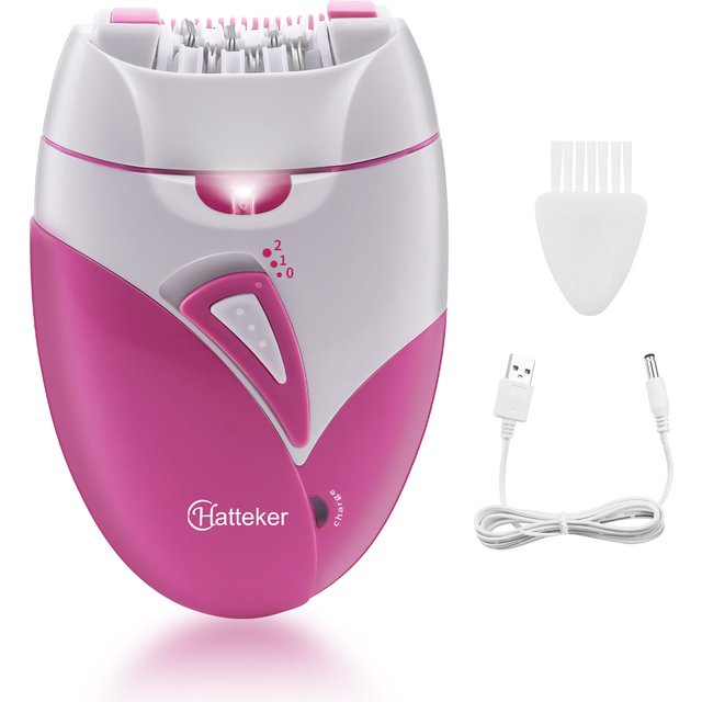 Hatteker Electric Epilator for women USB Rechargeable Full Body Hair Remover Facial Bikini Underarms & Legs Hair Removal