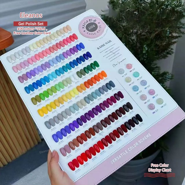 Eleanos Fall 100 Colors HEMA TPO Free Gel Nail Polish With Color Card 15ml Semi-permanent Nail Polish Manicure Nail Salon UV Gel