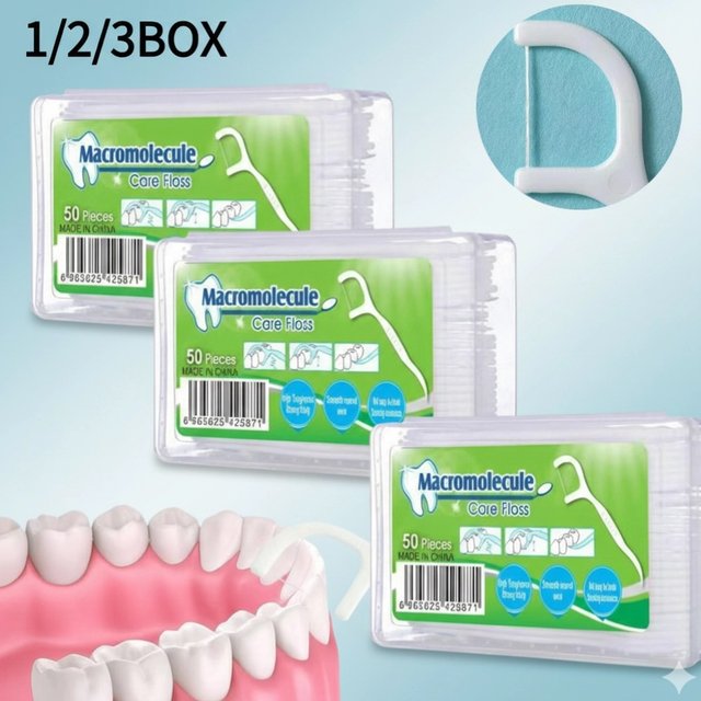 50/100/150Pcs Arch-shaped Disposable Dental Floss Portable Boxed Toothpick Deep Cleaning Dental Floss For Proper Oral Care