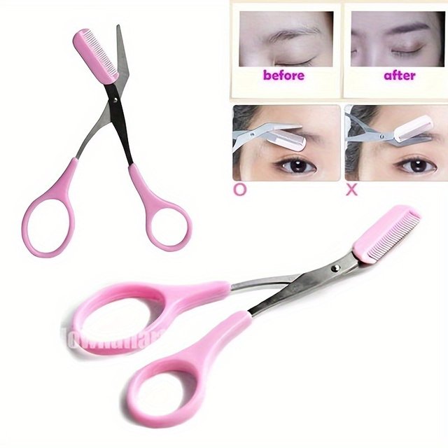 Stainless Steel Eyebrow Trimming Scissors With Comb, Safe Eyebrow Trimming Makeup Tool, Precise Creation Of Perfect Eyebrow Shap