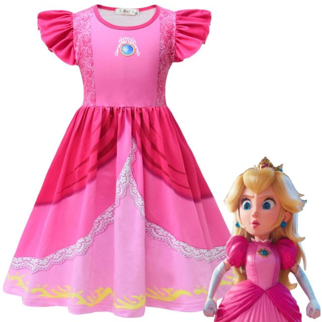 Halloween Cosplay jeu film princesse pêche robe pour les filles noël Super Bros Luigi mascarade fée