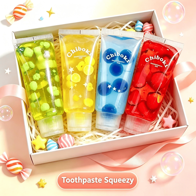 Fruit Filled Maltose Toothpaste Stress Relief Toy Soft Slow Rising Deformable Squeeze Squishy Fidget Sensory Toy
