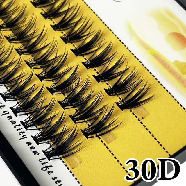 20/30D Natural False Eyelashes 1 Box/60 Cluster Eyelash Extension 3D Russia Individual Eyelashes Bunches Makeup Lashes Wholesale