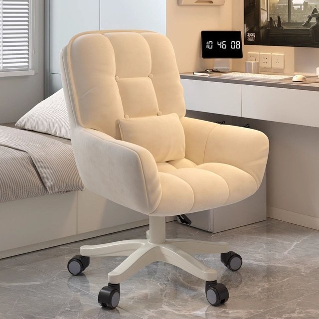 Ergonomic Desk Chair for Dorm Computer Office Chair Female Makeup Chair Simple Dressing Stool Luxurious Backrest Chair