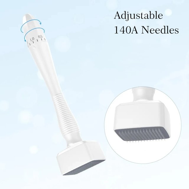 1Pcs Derma Stamp 140Pins Adjustable Microneedling Derma Stamp For Face Beard Skin Care Tools Needle length 0.25mm