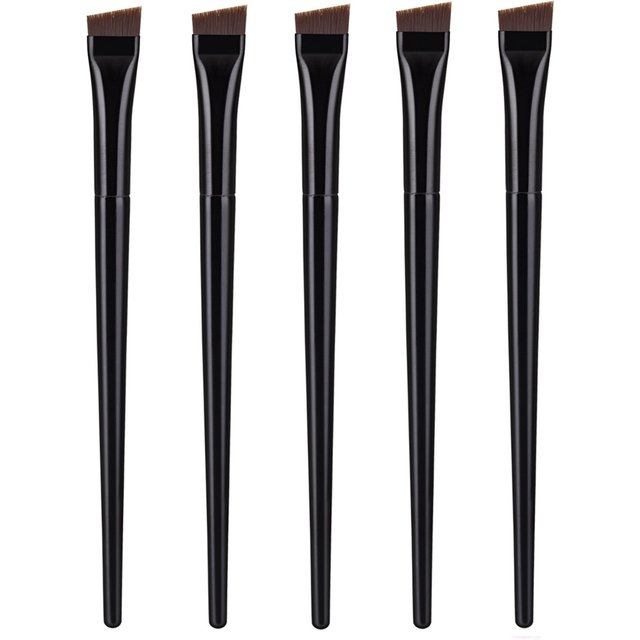 5 Pcs Brow Contour Makeup Brushes Eyebrow Eyeliner Brush Professional Super Thin Angled Liner Eye Brush Make Up Tools
