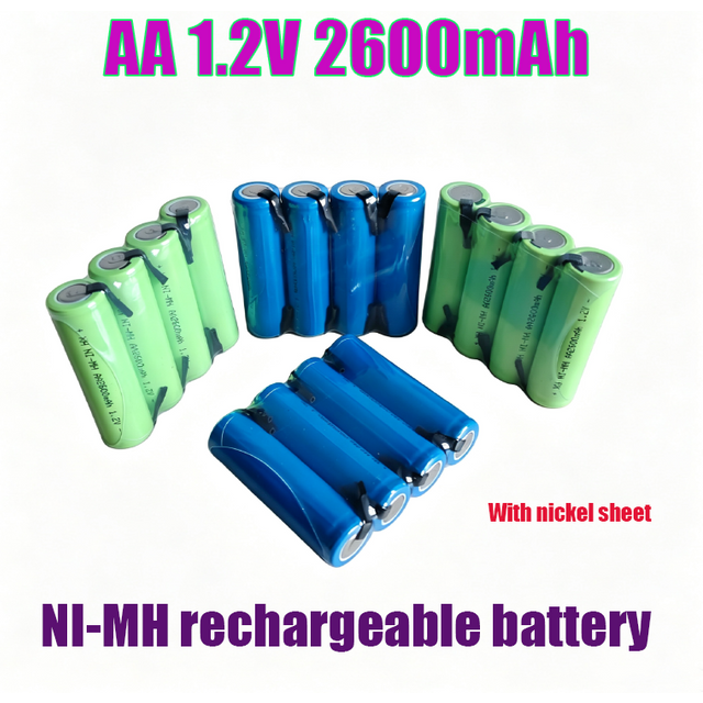 AA 1.2V Ni-MH Rechargeable Battery – Original Nickel Chip, for DIY Electric Shaver, Toothbrush & Toy