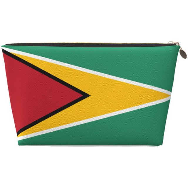 Custom Flag Of Guyana Travel Toiletry Bag for women Makeup Cosmetic Bag Beauty Storage Dopp Kit