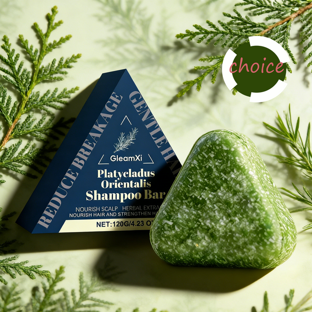 Natural Herbal Shampoo Soap - Nourishing Thickening Reduces Breakage Oil Control Fluffy Root Strengthening Hair Cleaning Care