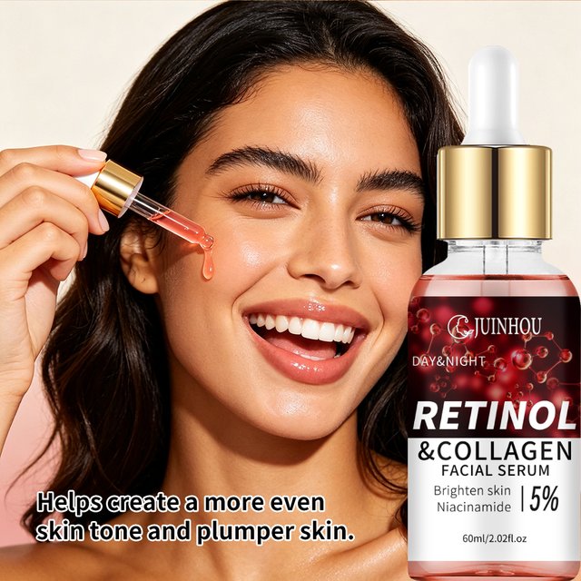 JUINHOU Retinol Collagen Facial Serum Gentle Formula Skin Renewal Smooth Fine Lines Improve Dullness Daily Skin Care All Skin