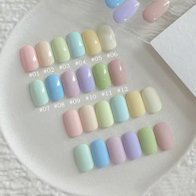 Whitening Macaron Colored Nail Polish 2026 New Fresh Dopamine Candy Colors Morandi Light Colored Gel Polish UV LED Light Nails
