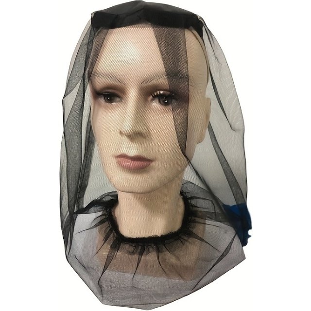 x1 Outdoor Fishing Sunscreen Insect Hat Breathable Sun Mask Mosquito Net Head Cover Ultra Fine Mesh for Camping Hiking Men Women