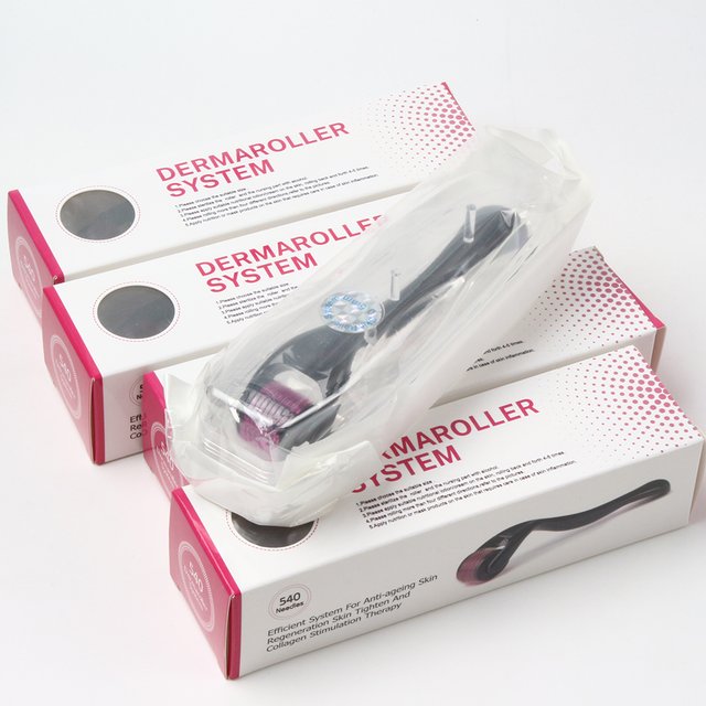 1/5pcs 540 Roller Derma Roller for Hair And Skincare Black Purple Green - Skin Rejuvenation And Scalp Care Tool