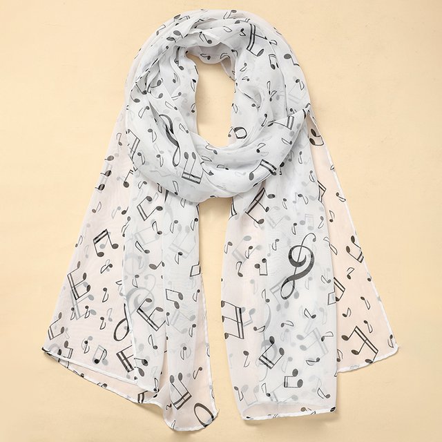 Luxury Brand Women Beach Scarf Music Silk Shawls Design Print Headband Female Summer Headband Wraps Sunscreen Hijab 2025
