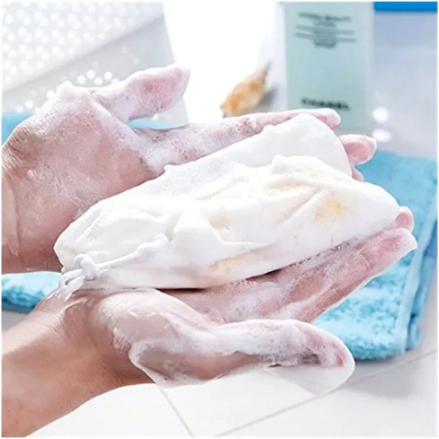 5/10pcs Soap Foam Mesh Bag Suspendable Mesh Glove Bubble Mesh Face Cleaning Mesh Hand Soap Bubbler Bath Brush