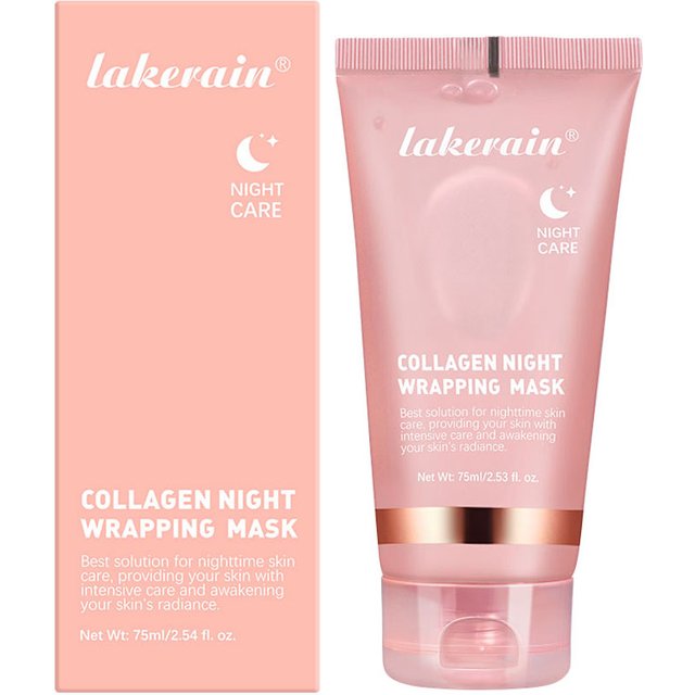 Night Collagen Wrapping Mask Rejuvenation Moisturizing Brightening Korean Face Mask Make Glowy Skin Elasticity Facial Mask