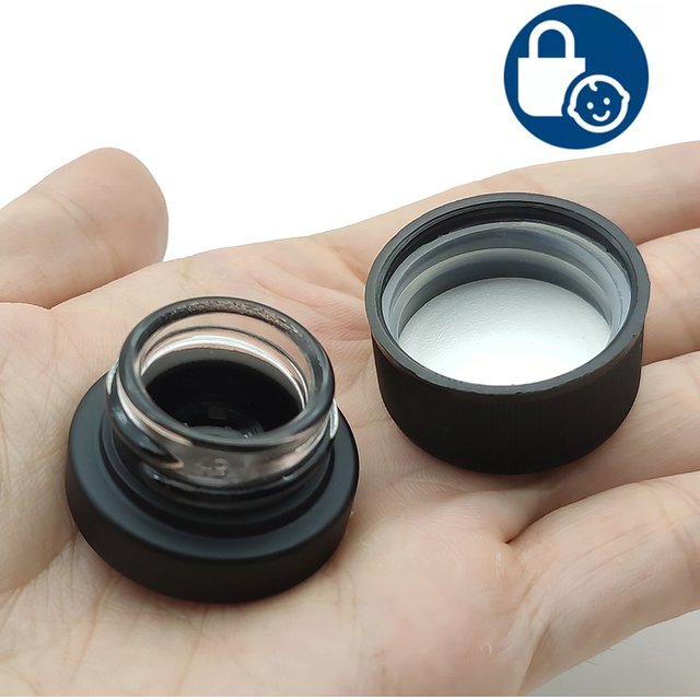 20pcs Glass Jar With Security Lock 3G Face Cream Bottles Jars Makeup Container Storage Box Cosmetic Jars Eyeshadow Lip Balm Pot