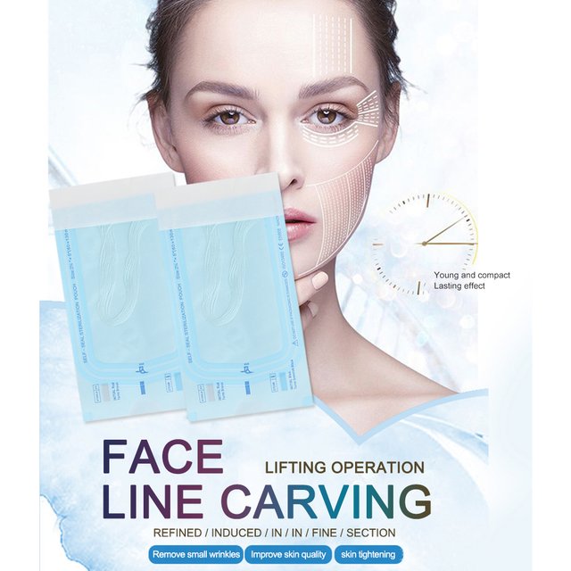 12pcs/bag Collagen Face Lifting Thread No Needle Skin Firming Collagen Threads Collagen Thread Carved Essence Skin Care Supplies