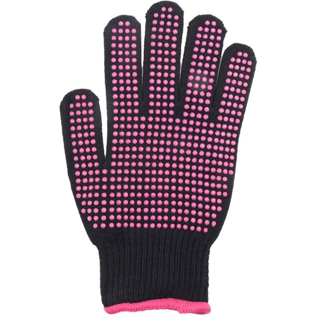 A84E-Double-Sided Hair Straightener Curling Tong Hairdressing Heat Resistant Finger Gloves Hair Salon Tools Outdoor Barbecue Glo