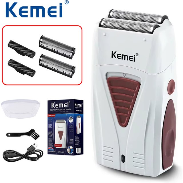 Kemei KM-3382 Rechargeable Electric Shaver USB Charging Razor Reciprocating Beard Trimmer Men's Shaving Machine